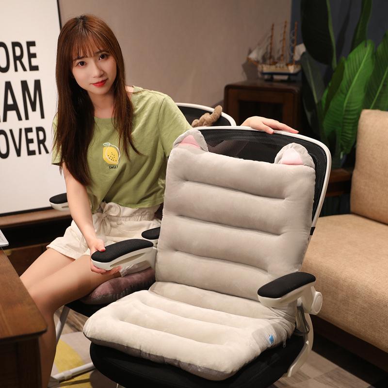 Cartoon One-Piece Cushion Cartoon Plush One-Piece Cushion Cushion Pillow Lumbar Support Office Student Chair Cushion Seat
