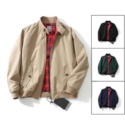 Pánská retro bunda Harrington pro drsňáky - 3M, stojáček, do každého počasí, jaro/podzim, jednobarevná