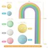 28 Pieces Rainbow Cake Toppers Party Decoration Creative Collectible Decorations for Birthday