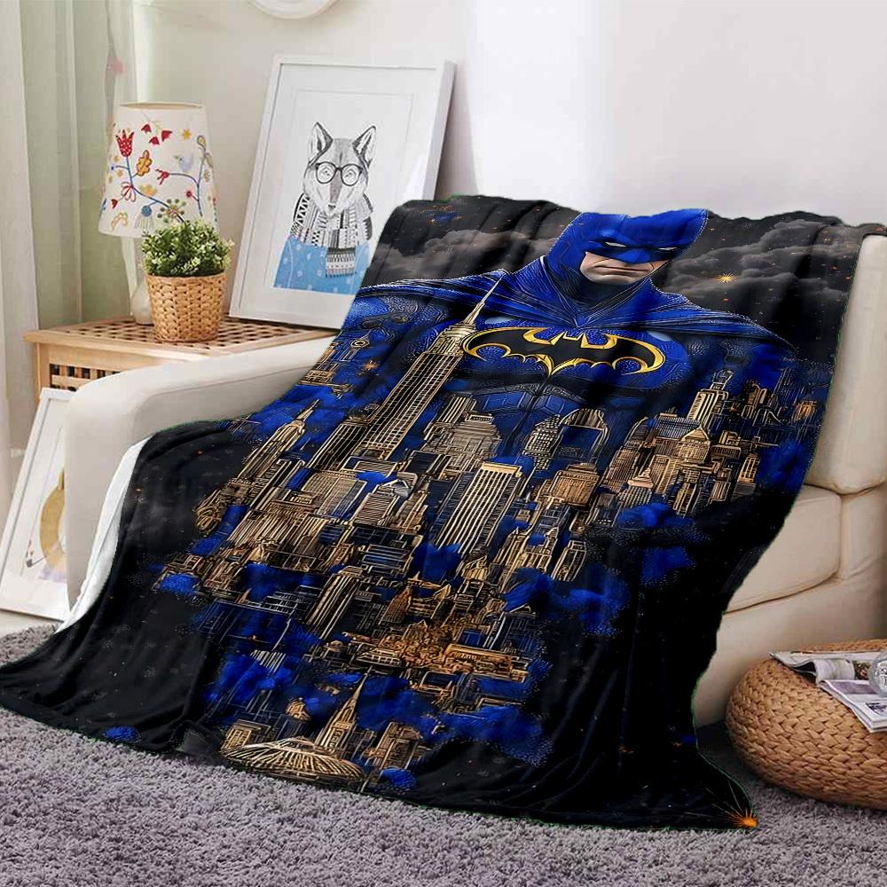 

1pc Batman Cityscape Flannel Blanket Soft Warm Throw for Home, Office, Travel, All-Season Cozy Bedding GiftL1095 80cmx120cm(31inx47in)