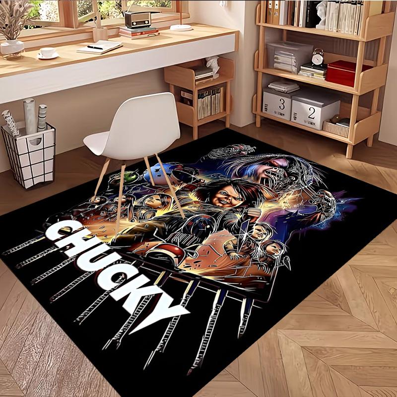 Bride of Chucky Print Rug, Washable Floor Carpet, For Entryway Dorm Laundry Room Office Study, Home Decor Birthday Christmas Gift