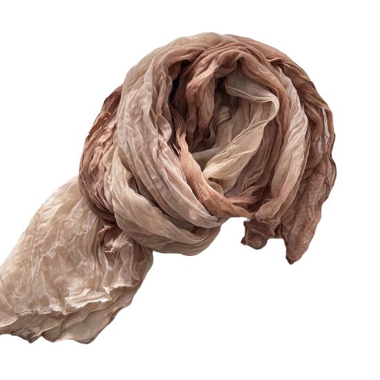 Sciarpa Scialle Unisex Colore Sfumato Versatile Stropicciata Sciarpa Lunga Autunno Inverno Antivento Resistente al Freddo Scialle Avvolgente