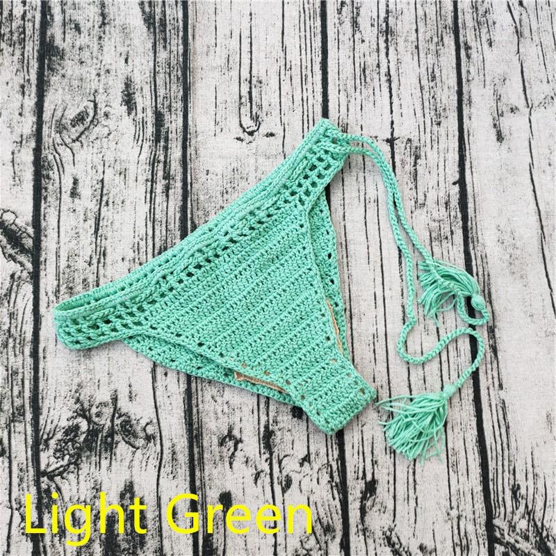 Handmade Crochet Bikini Swim Shorts with Lining
