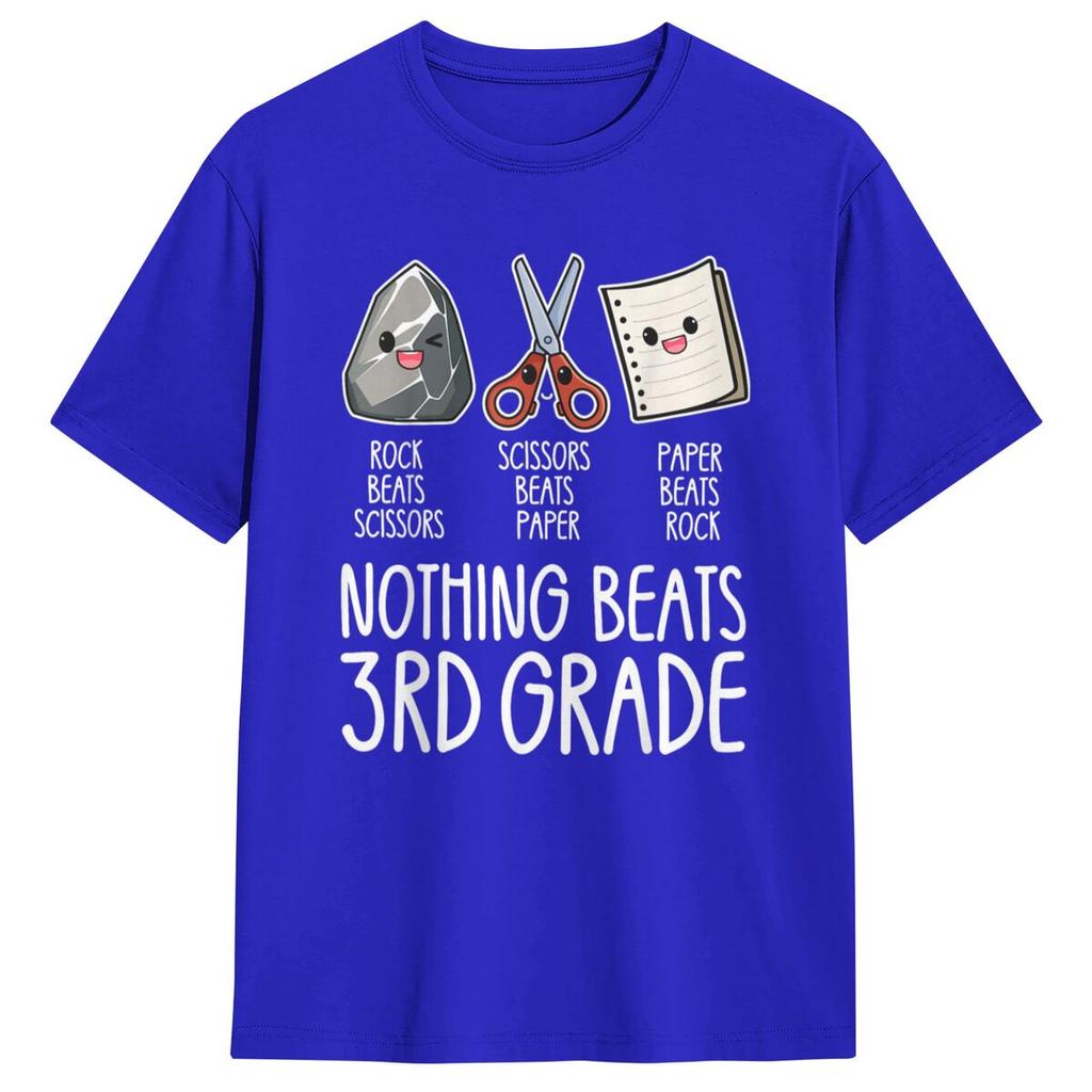 Nothing Beats 3rd Grade Funny Back To School T-Shirt Men Y2K Fun T Shirts Beach Breathable Hip Hop Tees Printed Big Size Tops