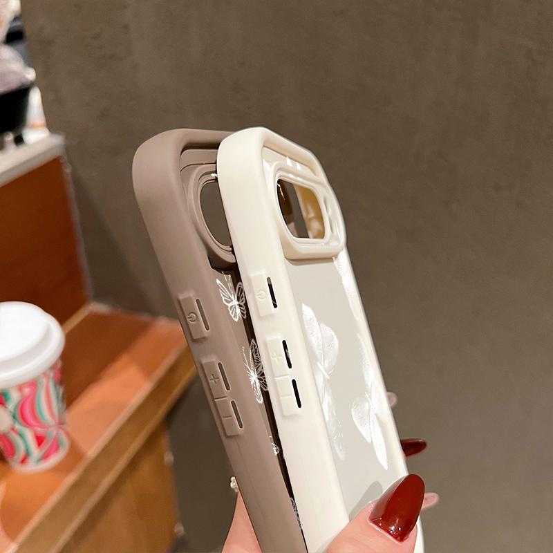 For Google Pixel 9 8 Pro Xl 8a Shockproof Line Butterfly Pattern Silicone Soft Lens Protection Solid Color Anti-Fall Matte Phone Case Cover