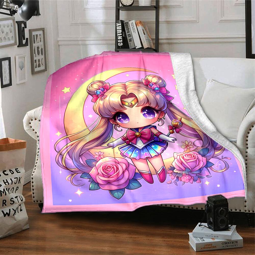 1Pc Superhero Girls' Adventure Blanket For Couch Bed Plush Cozy Fuzzy Blanket Super Soft Warm Blankets For Fall And Winter 0918243