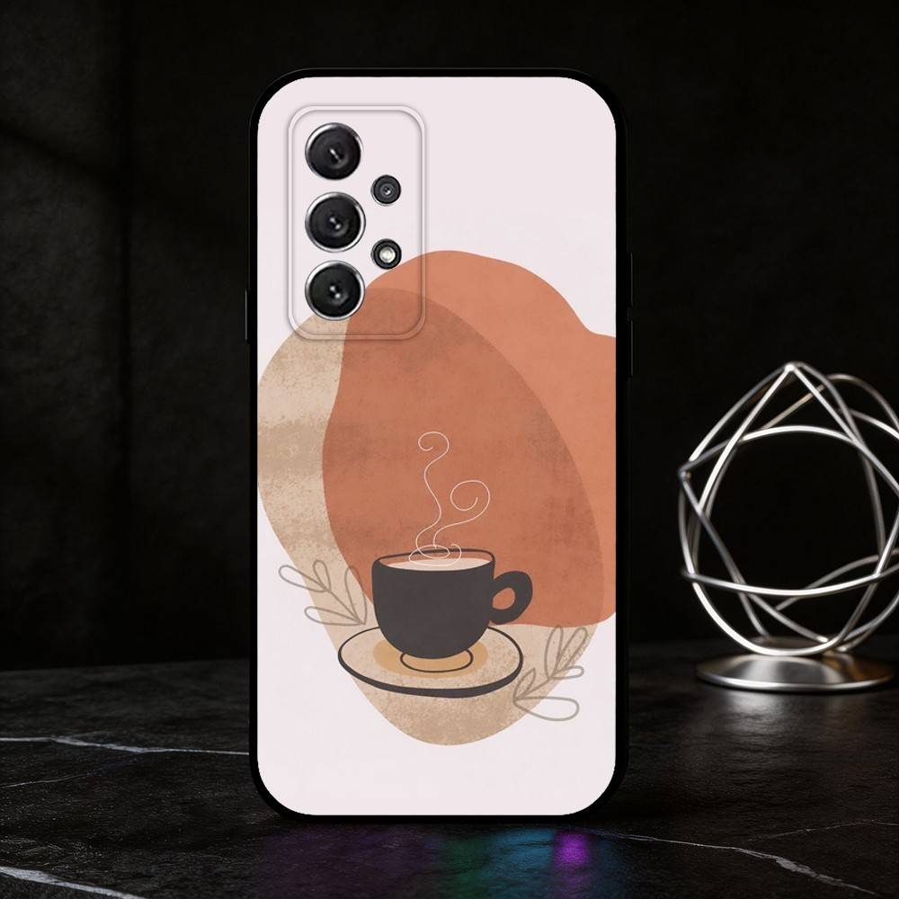 

C-coffee phone Case For Samsung S25,24,21,22,23,30,Ultra,20,Plus,Fe,Lite,Note Soft Black Cover Samsung S21plus