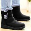 Women's Fashion Lightweight Height-enhancing Soft Sole Winter Warm Fur One Snow Boots Velvet Lined Non-slip Casual Sports Cotton Boots