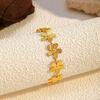 Vacuum Plated 3D Flower Diamond Bracelet Fashion Versatile Jewelry Accessory
