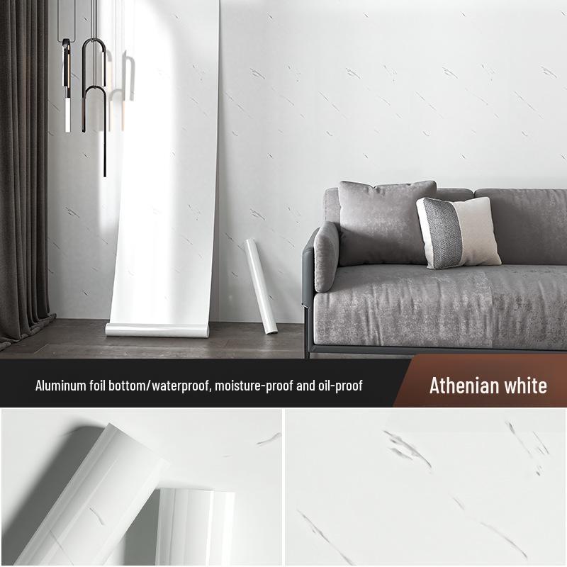 Ölbeständige Marmor-Küchenaufkleber – Hochtemperaturbeständiger, wasserdichter, selbstklebender Fliesen- und Herdwandschutz