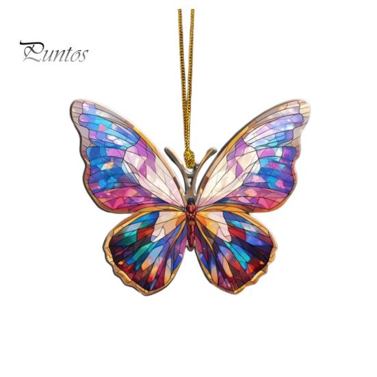 

Акриловая разноцветная бабочка подвесное украшение двухстороннее внутреннее уличное рождественское украшение на стену окно подвесное украшение в виде животного подвеска S