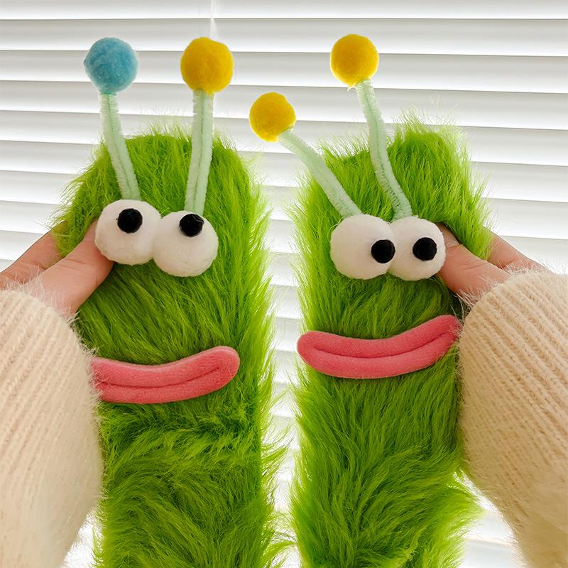 

Women s Cute Ugly-Style Mink Velvet Socks: Funny, Cozy Mid-Tube for Autumn & Winter, Perfect As a Christmas Gift or Comfy Sleepwear.