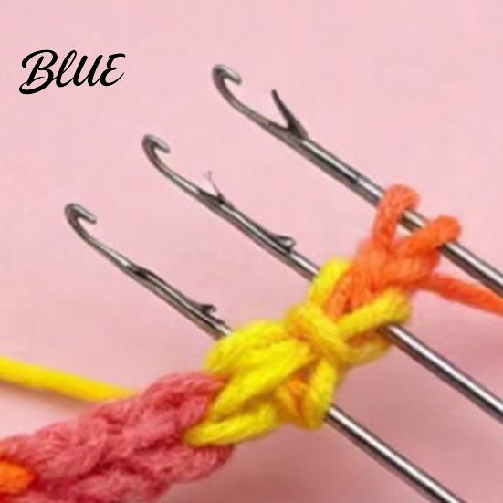 Plastic Crochet Hook 3/4-Latch Cord Knitting Tool DIY Binding-Off Edging Yarn Projects Weaving Crocheting Needle Blanket