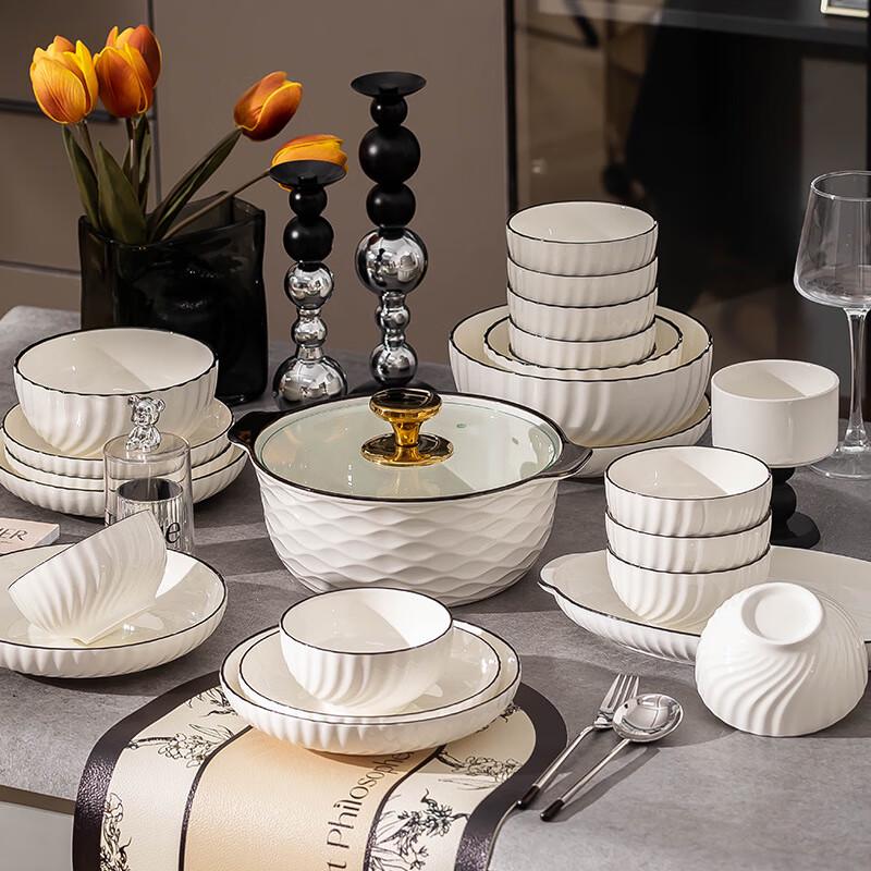Mod Lanka 65-Piece Ceramic Dinnerware Set