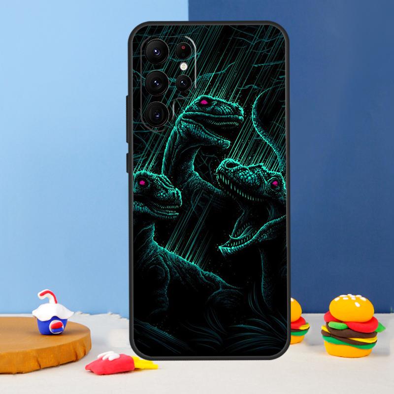 Jurassic Dinosaur World Phone Case For Samsung Galaxy S25 S24 Ultra S9 S10 S20 S22 S21 S23 Plus S24 FE Cover Coque