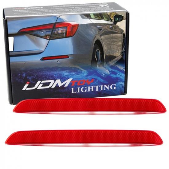 Красный отражатель заднего бампера в сборе, оригинальный тип, для 4-дверного седана Honda Civic