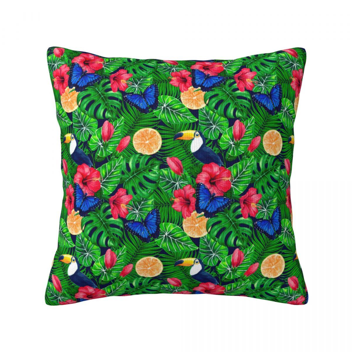 

Наволочка с тропической птицей, фламинго, кровать на молнии, летний чехол Kawaii 40x40cm