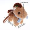 Cartoon Horse Stuffed Keychain Keyring Stuffed Pony Pendant Cute Soft Simulation Horse Keychain Room Decoration Doll