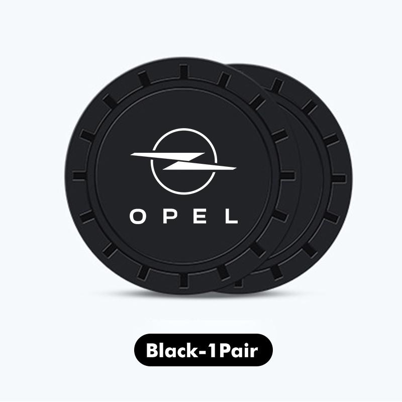 For Opel Car Coaster Water Cup Bottle Holder Anti-slip Pad Mat Auto Decoration Insignia Corsa Grandland Antara Zafira Mokka YC4