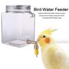 520ML Bird Water Feeder Leakproof Dangling Parrot Water Dispenser Transparent Plastic Bird Waterer for Parrots Cockatoo