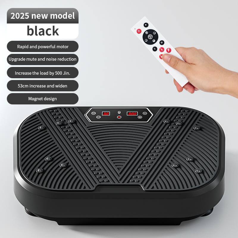 

Вибрационная платформа кардиотренажер для дома, электрический вибрационный тренажер антицеллюлитный для тела, нагрузка 175 кг чёрный