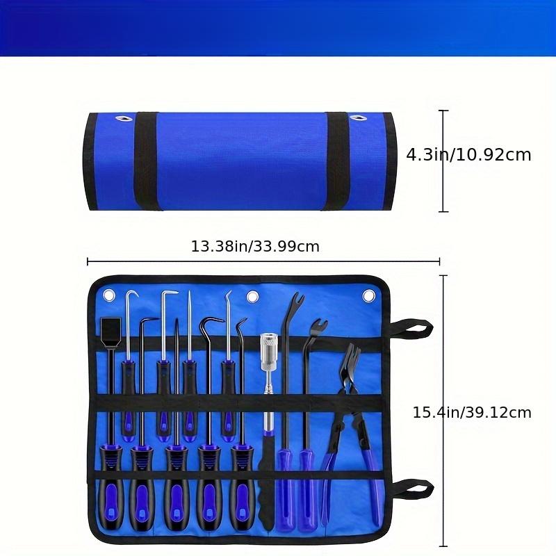 Durable Mechanic Hook and Pick Tool Set with Auto Clip Removal Plier, Rivets Puller, Telescoping Magnetic Pickup, Gasket Scraper for Automotive Repair