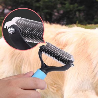 Köpek Fırçası Çift Taraflı Epilasyon Tarağı ve Paspasları ve Dolaşmaları Gidermek İçin Kullanılan Epilasyon Aracı En İyi Evcil Hayvan Bakım Fırçası
