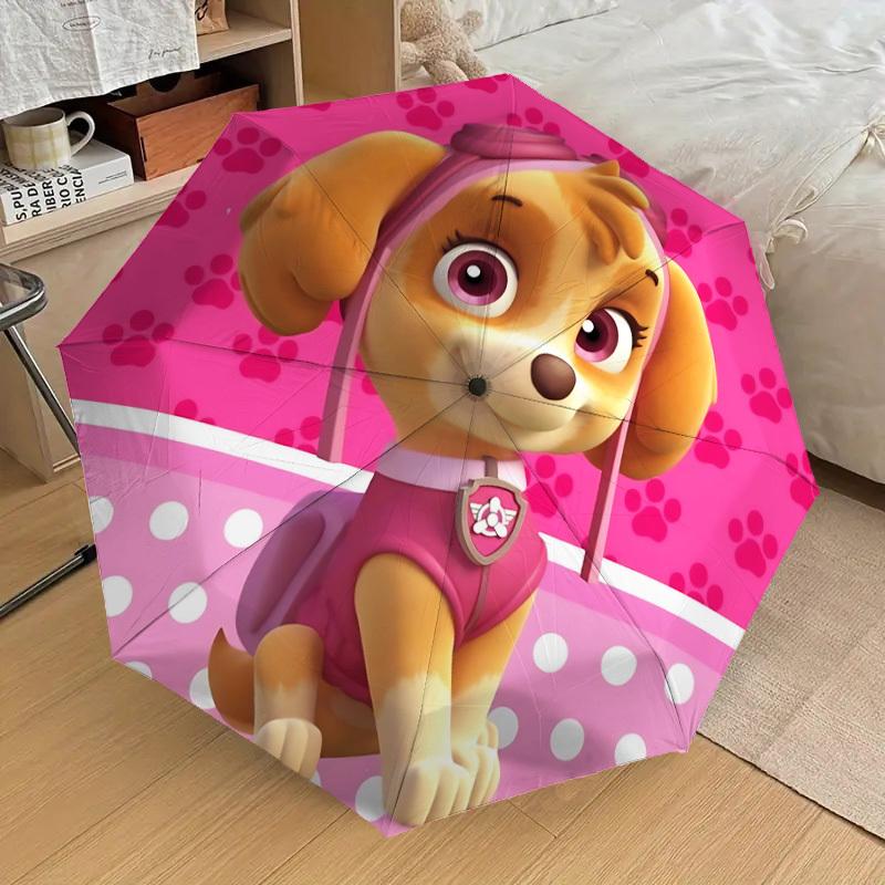1PC paw prints Umbrella-8-Rib Reinforced, Automatic Open, Lightweight & Durable, Cute Fashion Accessory for Outdoor, Beach or Casual Use, Beach Umbrel