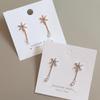 Simple Cubic Drop Earrings with Flower Design for Women