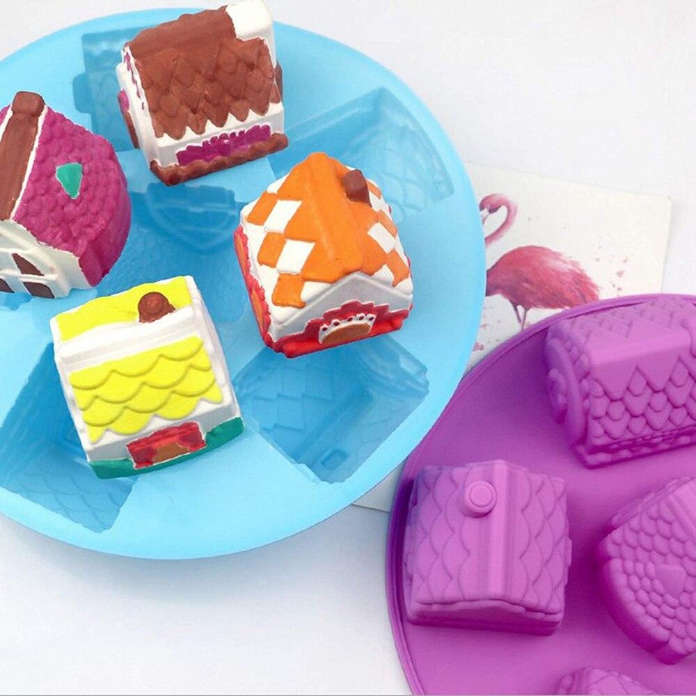 Silicone Mold House Shape for Brownies Chocolate Jelly Pudding Cupcake Ice-cream