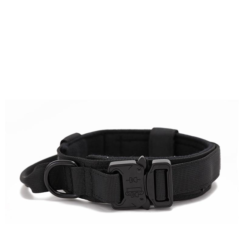Adjustable Tactical K9 Dog Collar with Quick Release for Medium & Large Breeds