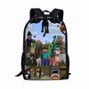 Square Man School Bag Cartoon Backpack Minecraft Backpack Game Printing Large Capacity