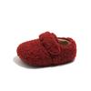 Girls' outdoor furry shoes for autumn and winter, soft-soled, non-slip, padded with wool, warm cotton shoes, loafers for little girls