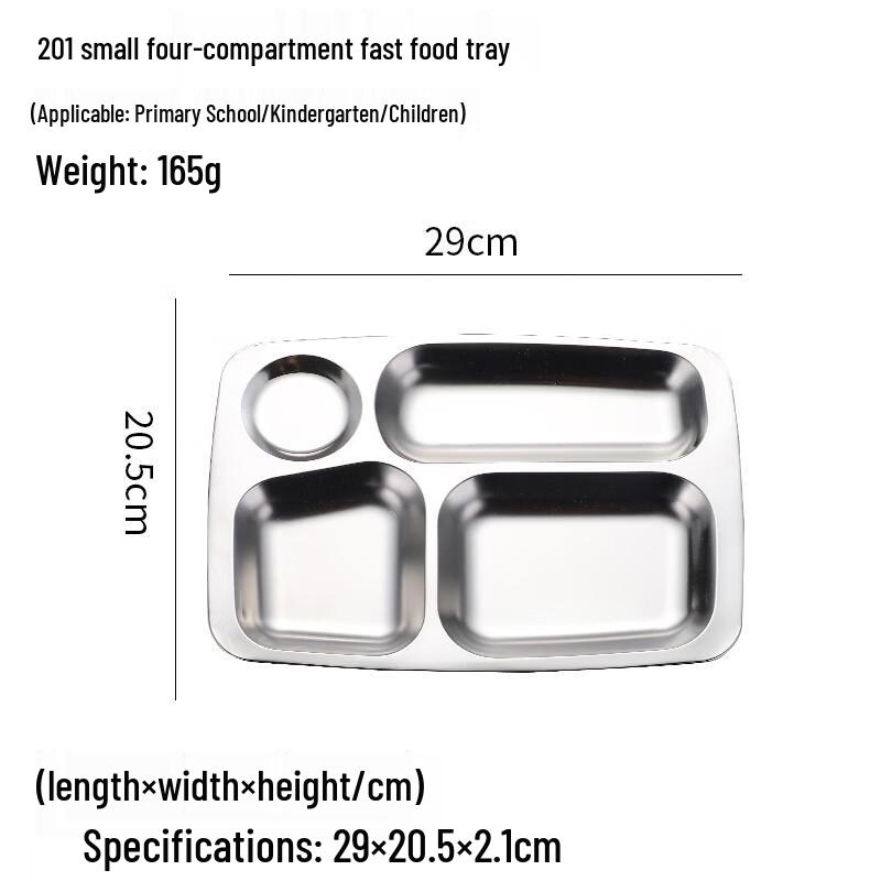 Stainless Steel Divided Meal Tray