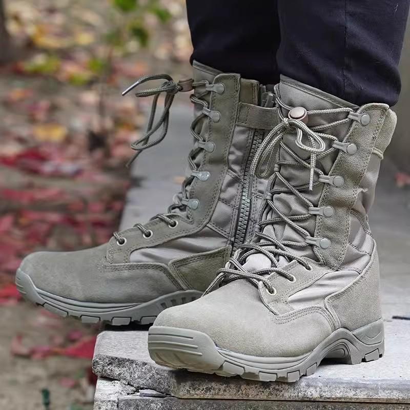 High Top Combat Boots Green Desert Brown Boot Lightweight Training Boots Hiking Boots Man Tactical Boots Bota Masculina