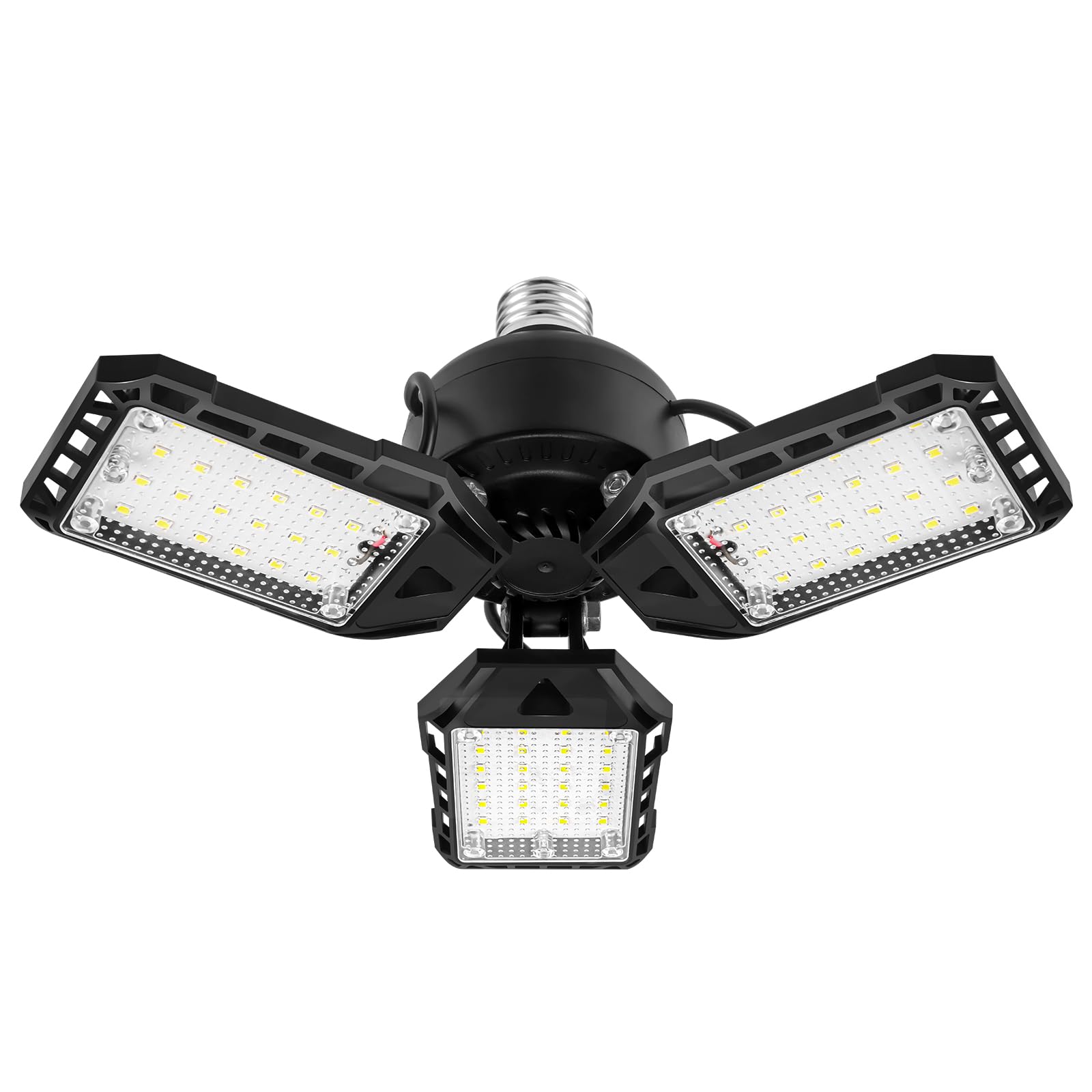 

Светодиодный гаражный светильник, складной потолочный рабочий светильник с регулируемыми панелями, светодиодная лампа с цоколем E27 для склада, гаража, мастерской, потолочный светильник