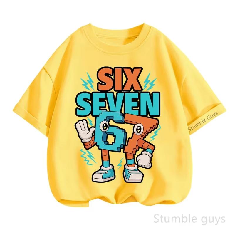 Kids Baseball Donut 67 Graphic TShirt Soft Cotton Sporty Fun Wear for Boys Girlsdf0119