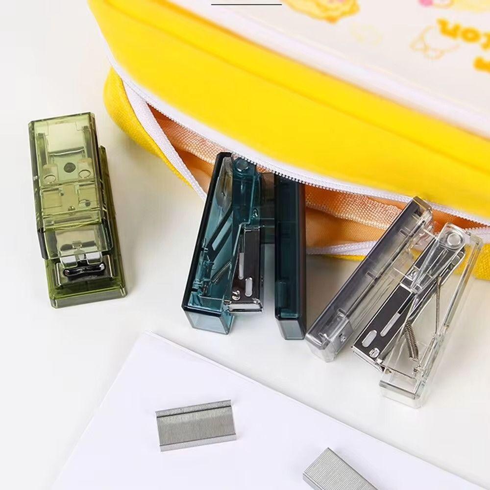 Mini Mini Stapler Transparent Paper Binder Set Office Binding Tools  School Office Supplies