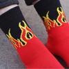 Tube Socks Long Section Flame Print Cotton Winter Cute Funny Cotton Ladies Socks for Winter