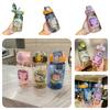 Children Cartoon Straw With Scale Kindergarten Portable Handle Water 550ml Cup