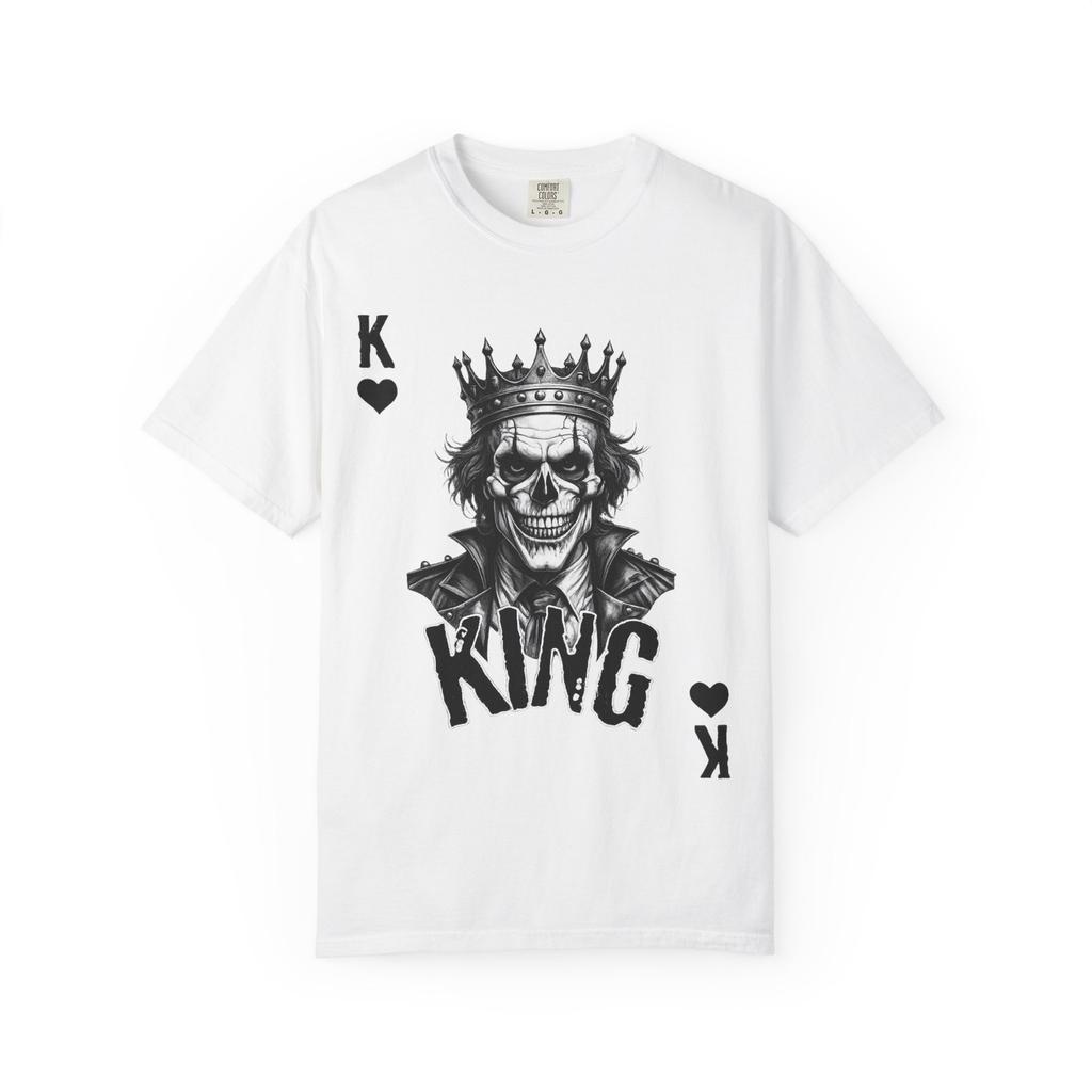 Skull King Playing Card T-shirt | King of Hearts Graphic Tee