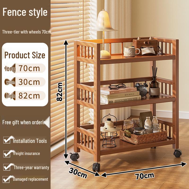 Többszintű mobil tárolóállvány: Álló, többfunkciós kocsi nappalihoz és háztartási cikkekhez.