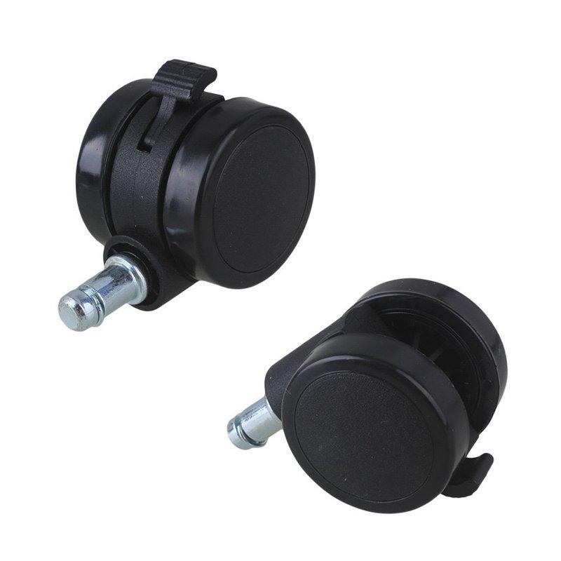Ruote Girevoli in Metallo PU da 2" per Sedia da Ufficio Ruote per Mobili Gambo con Anello di Presa con Freno per Divano Letto Scaffale Portaoggetti 5 Pezzi