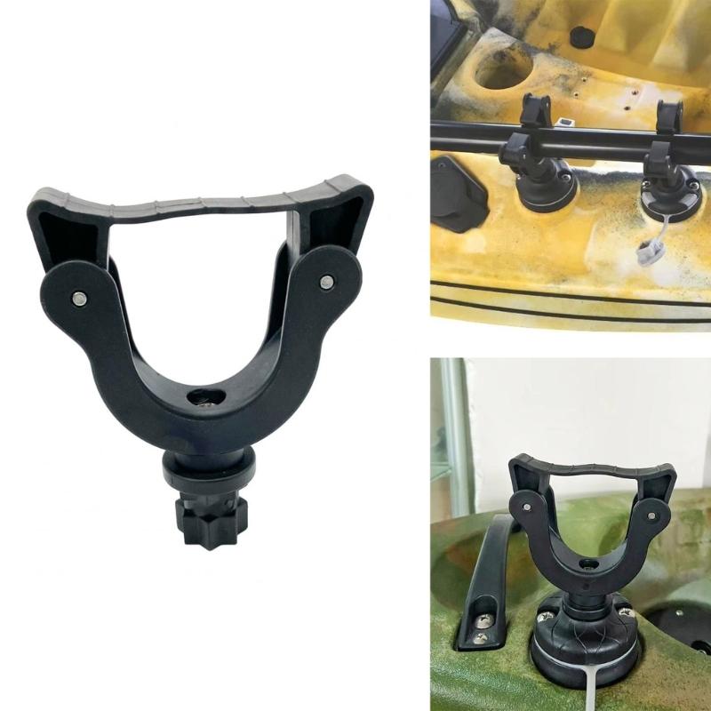 Universals Kayak Paddle Holder Canoes Boats Paddle Board Clip Mount Track Mounted Oar Grip Supporter Easy to Install
