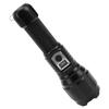 Super Bright Flashlight with Electronic Display Screen Waterproof Type C Charged Zoomable LED Flashlight for Camping Short