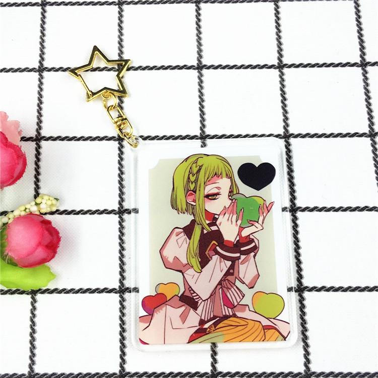 Anime Ground-bound Boy Hanako-kun Cartoon Character Acrylic Keychain Metal Decoration Accessory Gift Pendant Key Rings