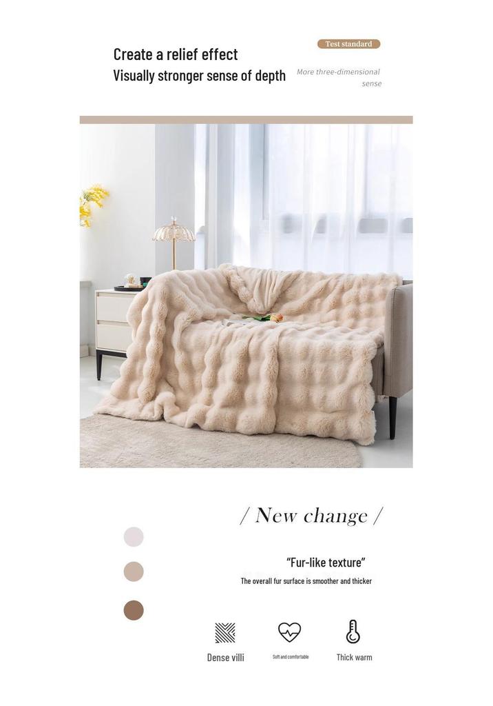 Light Luxury Sofa & Nap Blanket - High-Grade Shawl Throw for Office, Air Conditioning, or Casual Use