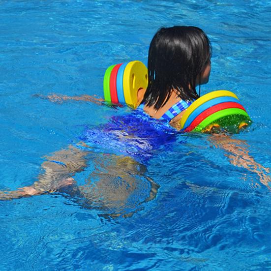 6 Pcs Kids Float Discs Swim Arm Bands EVA Foam Floating Sleeves Summer Pool Swimming Arm Float Rings for Children Ages 3-6