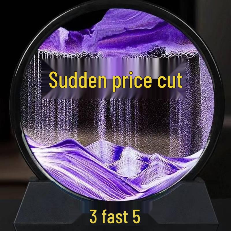 3D Quicksand Hourglass Ornament for Desktop or Wine Cabinet Decor