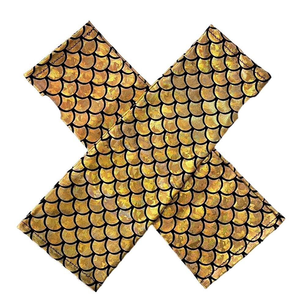 Colorful Design Fish Scale Gloves Fish Scale Pattern Cosplay Gloves  Dress Accessories